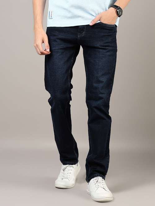 men washed mid rise full length denim jeans - 21855321 - Standard Image - 0