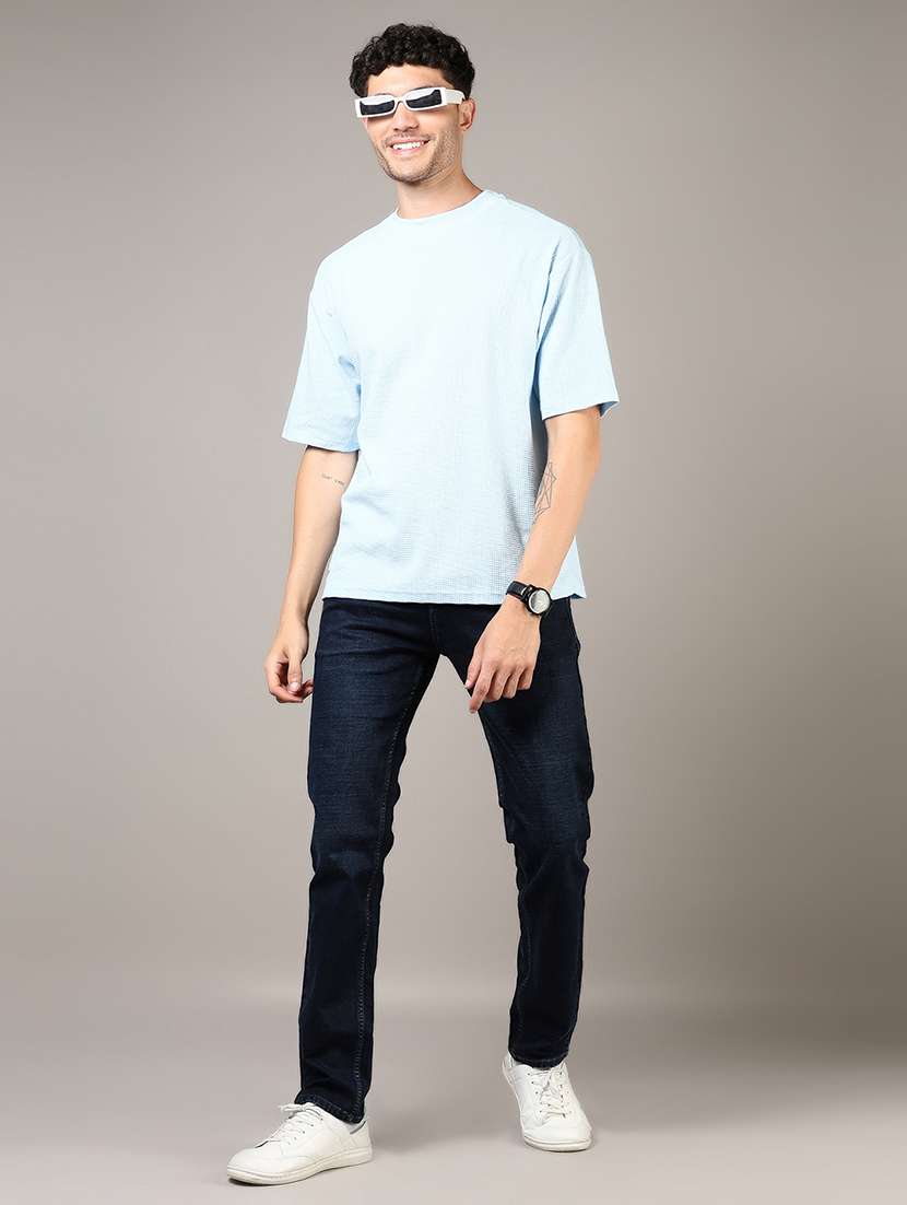 men washed mid rise full length denim jeans - 21855321 - Standard Image - 3