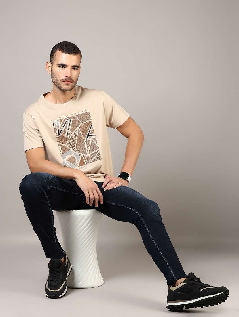 men washed mid rise full length denim jeans - 21855325 -  Standard Image - 3