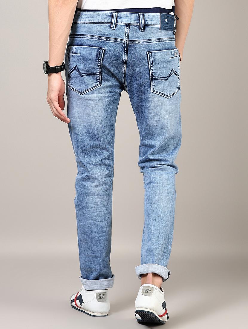 men washed mid rise full length denim jeans - 21855328 - Standard Image - 3