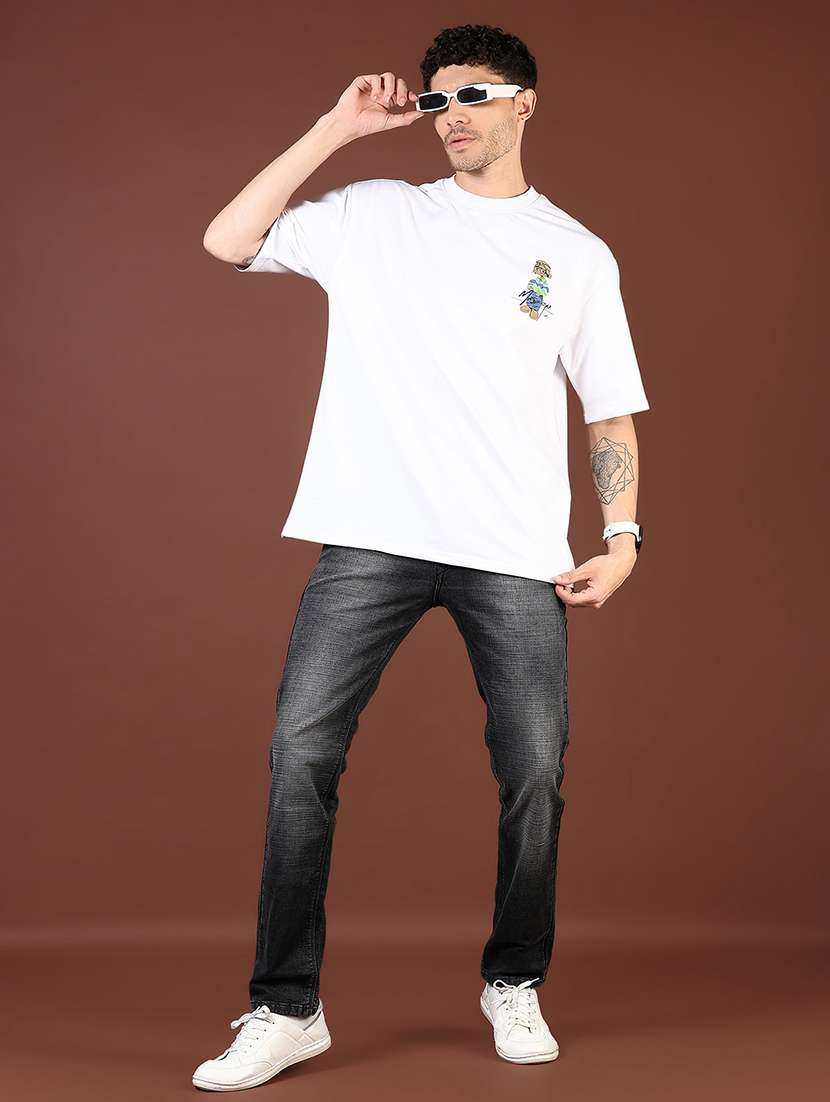 men washed mid rise full length denim jeans - 21855345 - Standard Image - 3