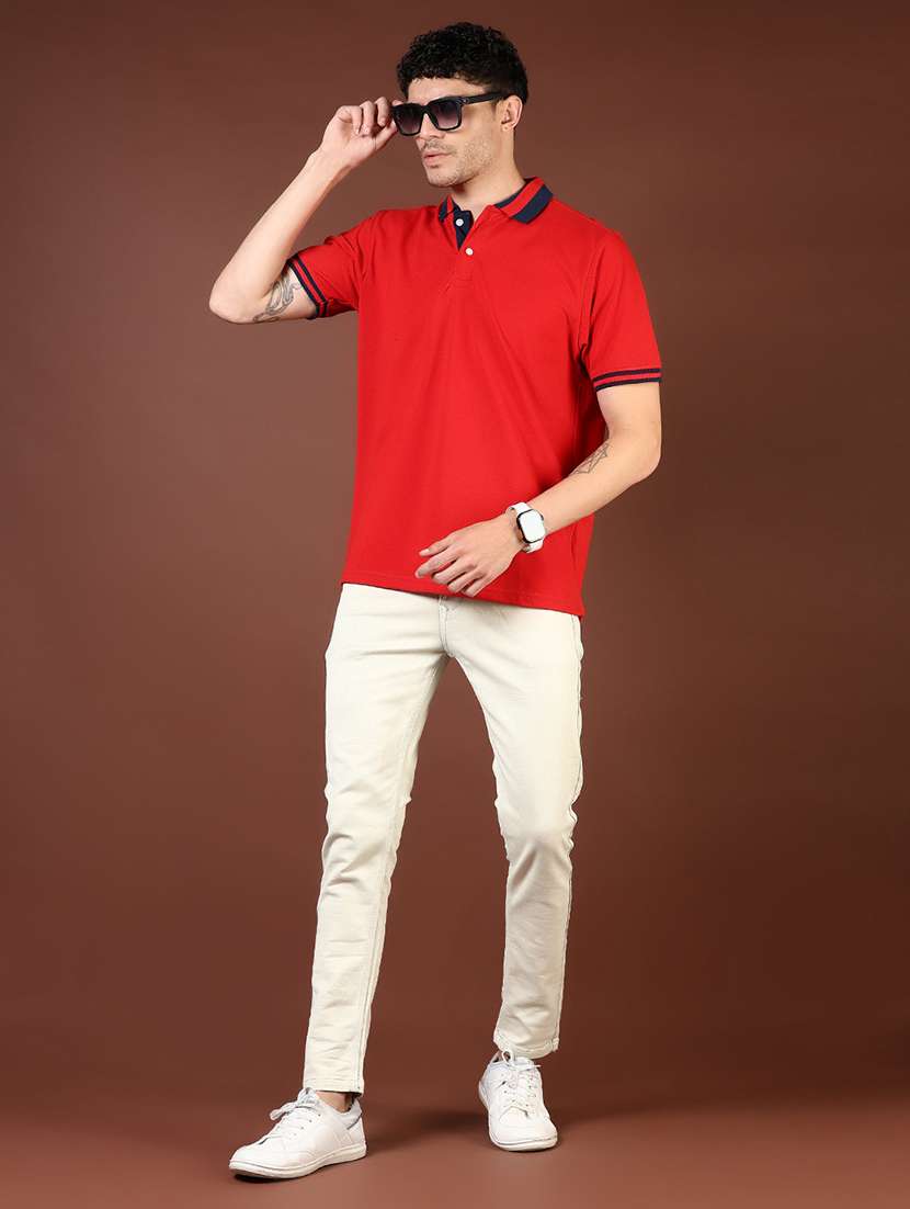 men beige plain mid rise jean - 21855361 -  Standard Image - 5