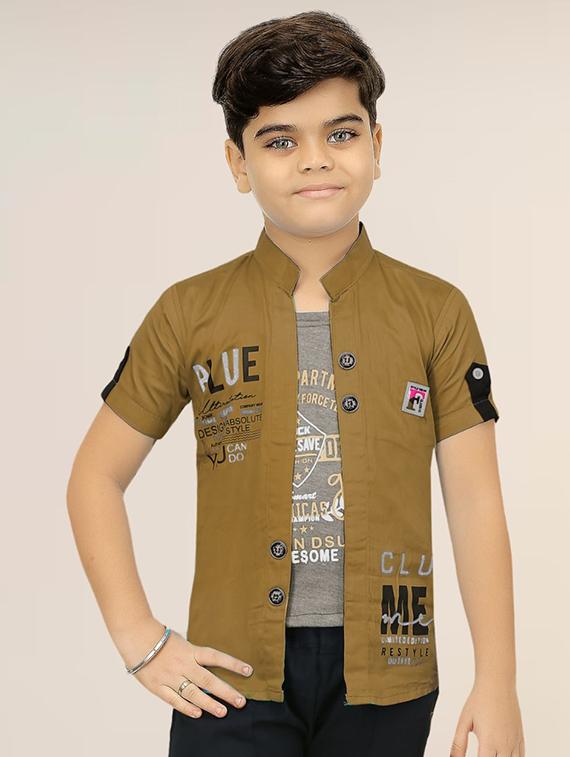 boys printed jacket with attached t-shirt - 21855389 - Zoom Image - 0