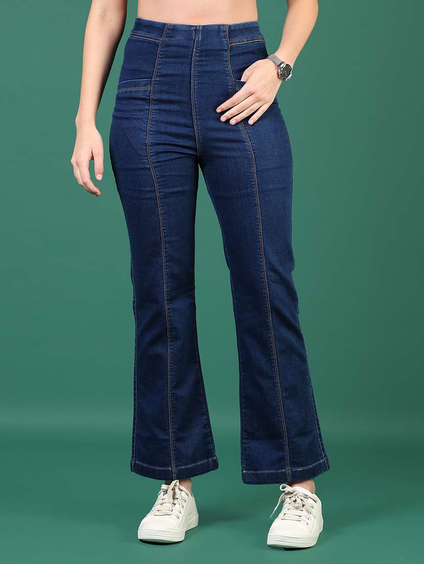 women solid mid rise bootcut jean - 21862411 -  Zoom Image - 0