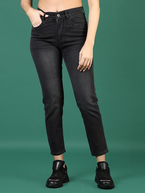 women black high rise ankle length slim fit jeans - 21862434 -  Standard Image - 0