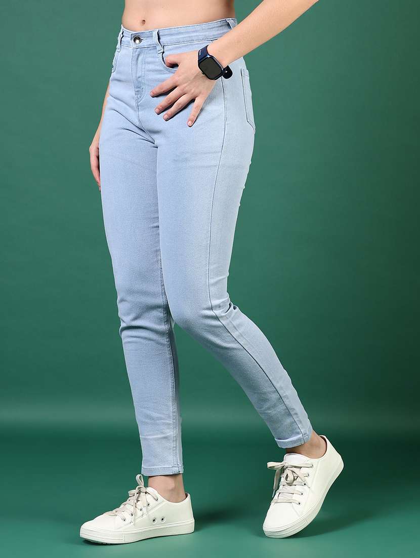 women solid mid rise slim fit jean - 21862440 -  Standard Image - 3