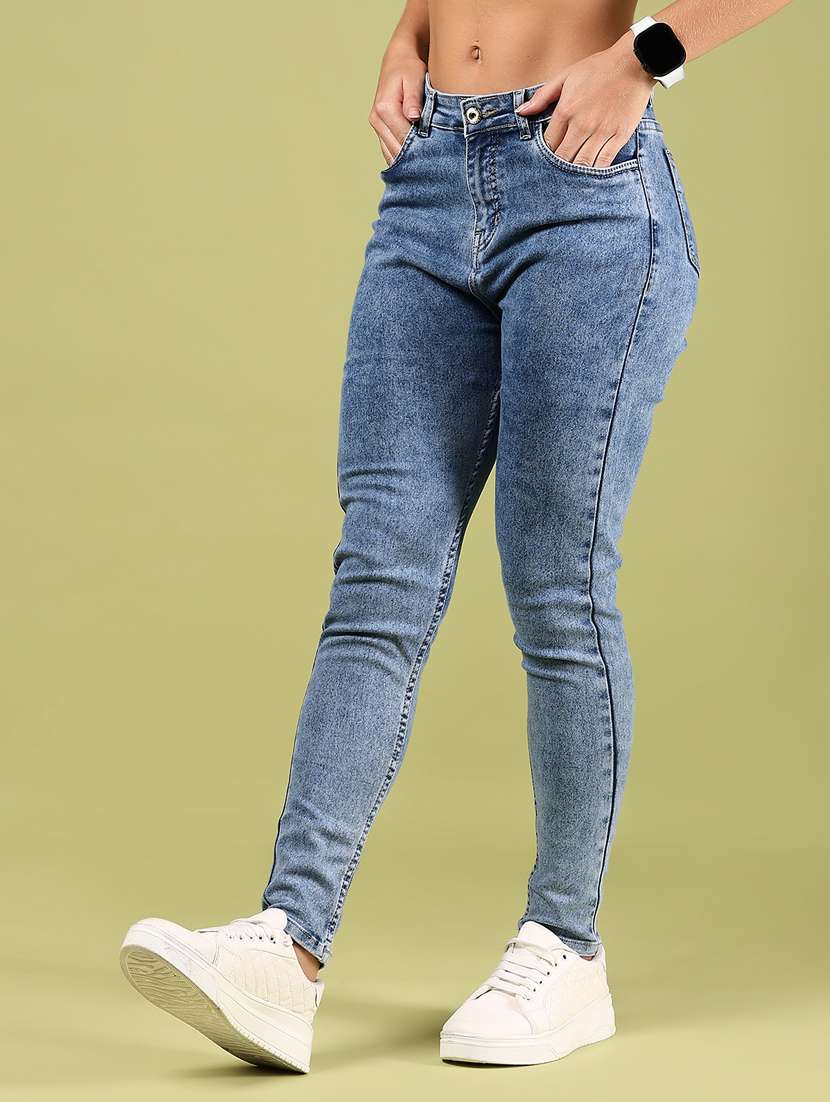 women solid mid rise skinny fit jean - 21862444 -  Standard Image - 3