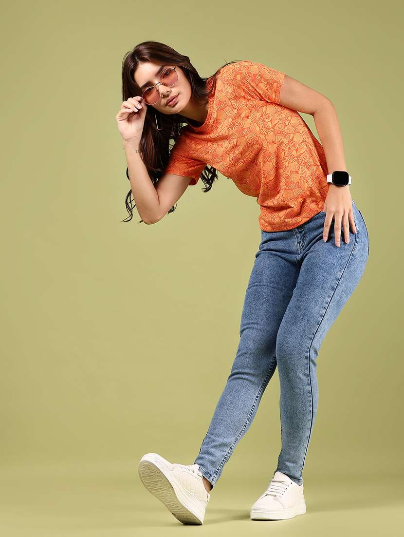 women solid mid rise skinny fit jean - 21862444 -  Standard Image - 5