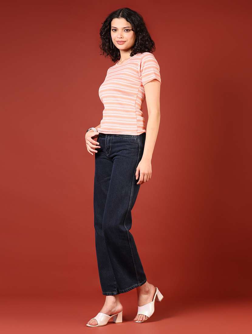 women navy blue solid mid rise ankle length jeans - 21862448 -  Standard Image - 5