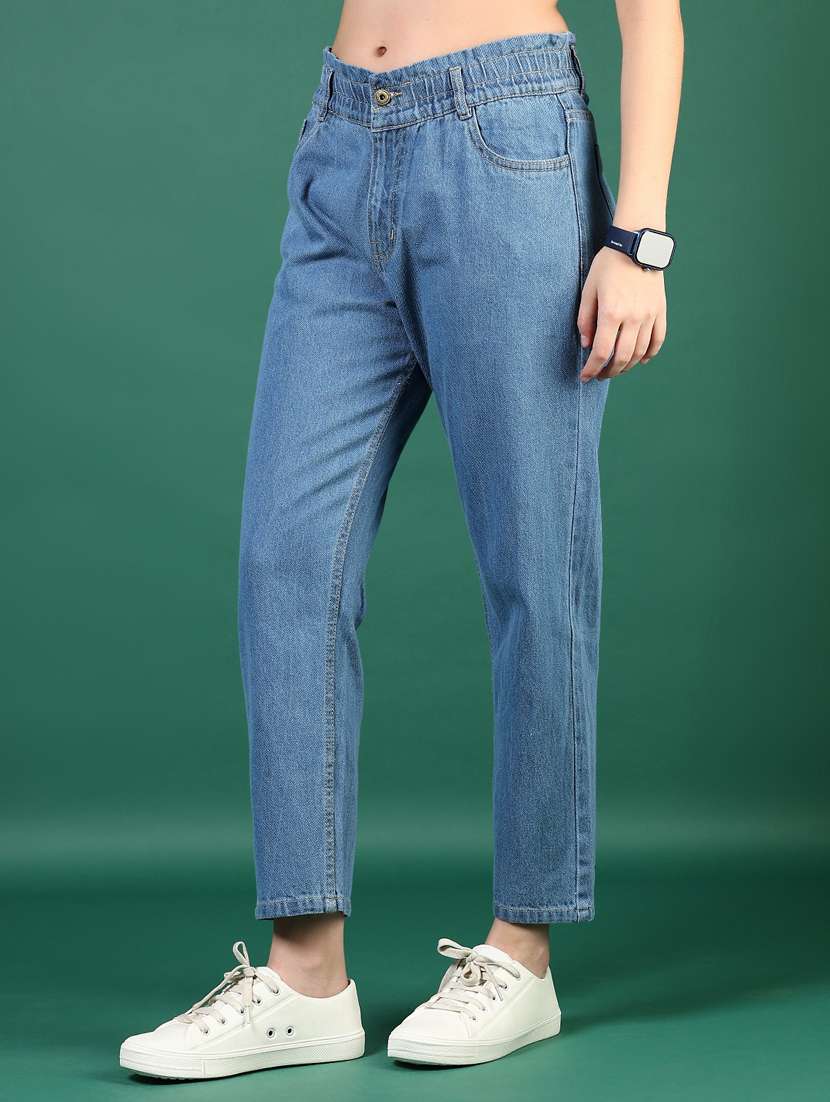 women solid mid rise straight fit jean - 21862449 -  Standard Image - 3