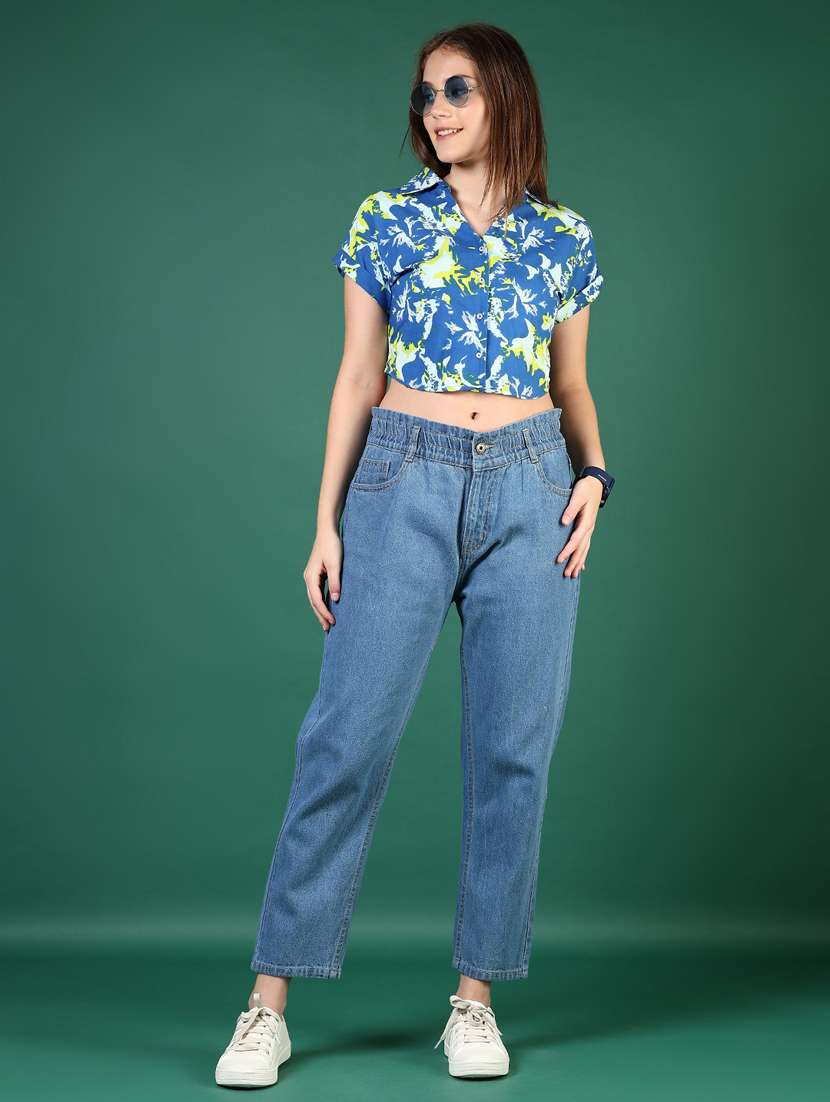 women solid mid rise straight fit jean - 21862449 -  Standard Image - 5