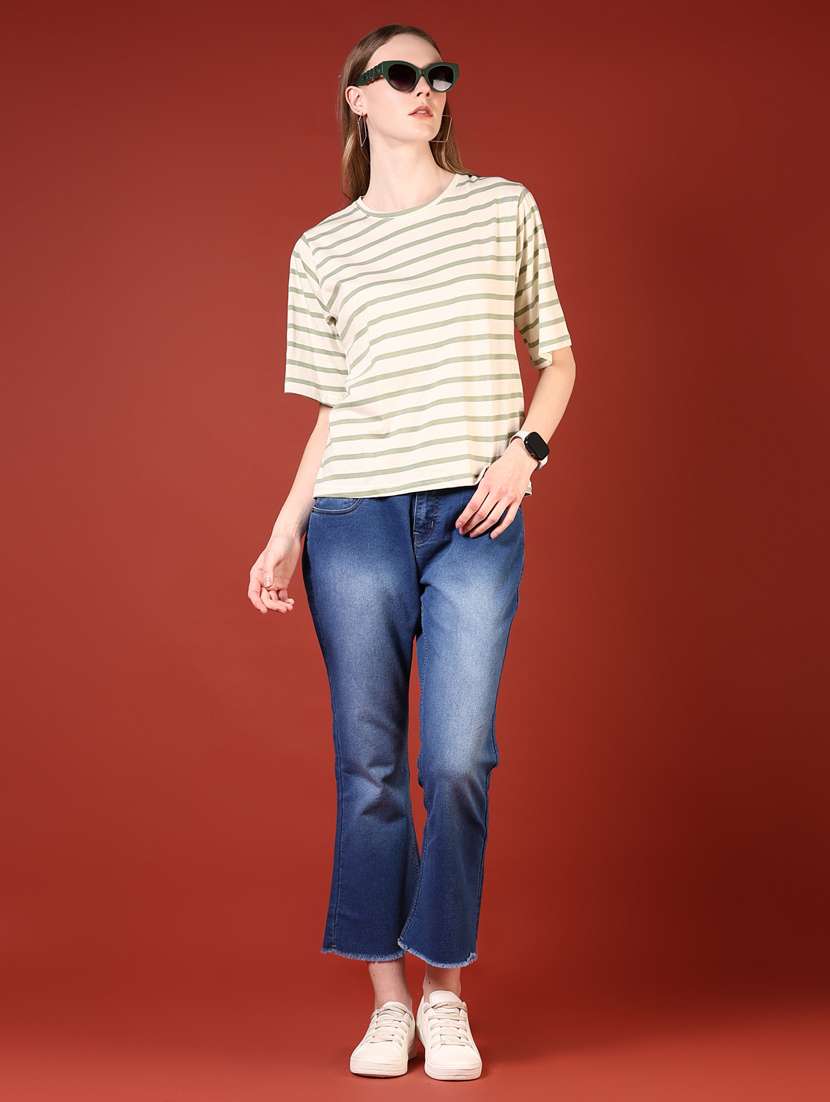 women solid mid rise bootcut jean - 21862450 -  Standard Image - 5