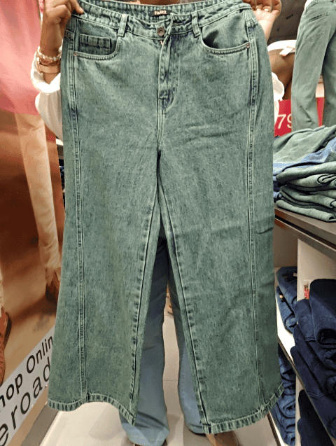 light green cotton jeans - 21862458 - Standard Image - 0