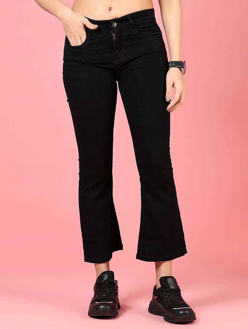 women solid mid rise bootcut jean - 21862461 - Zoom Image - 0