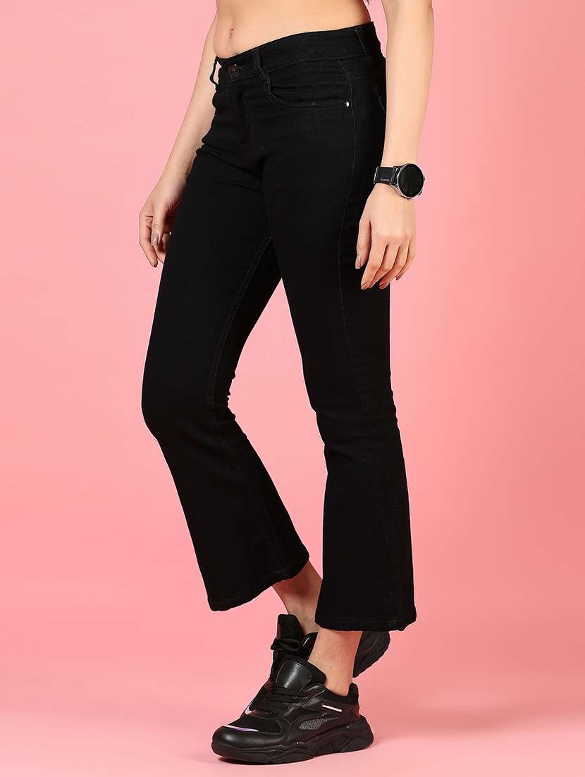women solid mid rise bootcut jean - 21862461 - Standard Image - 3