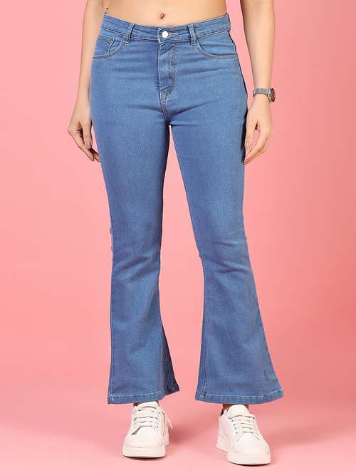 women solid mid rise bootcut jean - 21862465 -  Standard Image - 0
