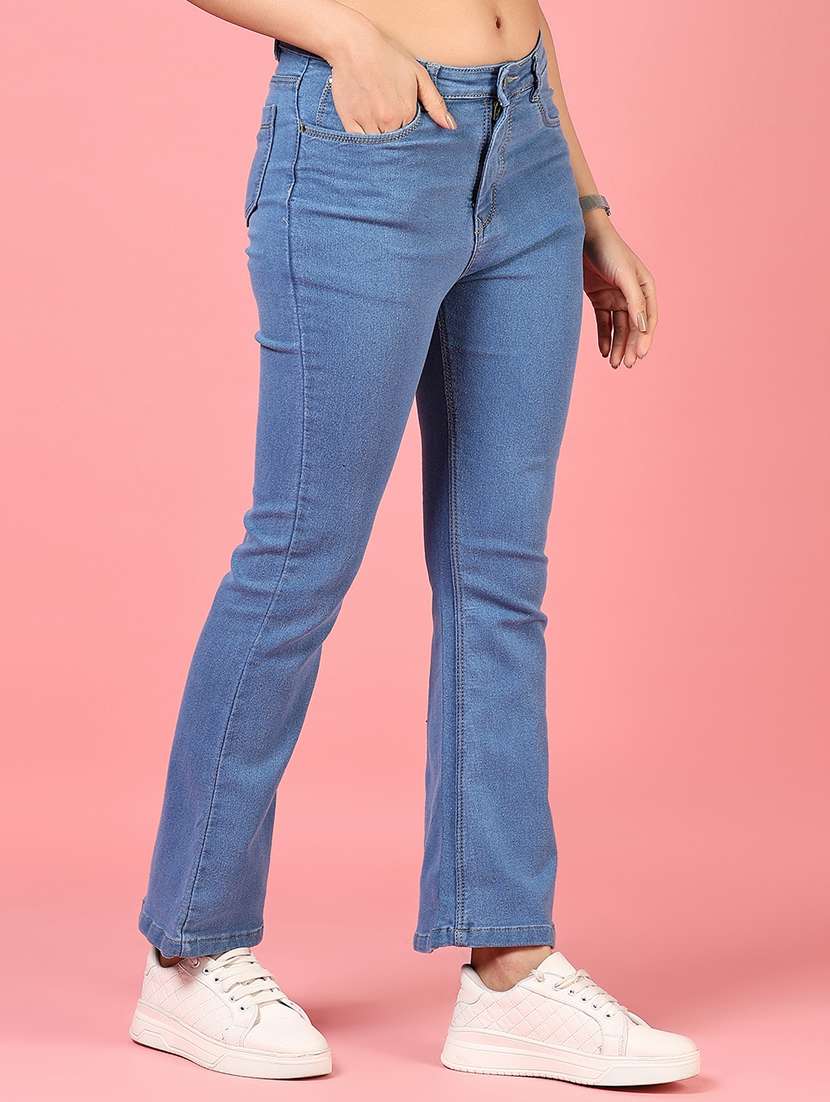 women solid mid rise bootcut jean - 21862465 -  Standard Image - 3
