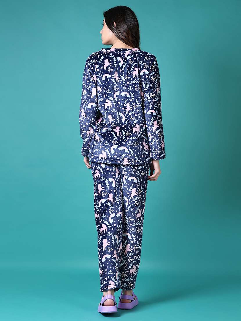 women printed nightwear pyjama set - 21863062 -  Standard Image - 3