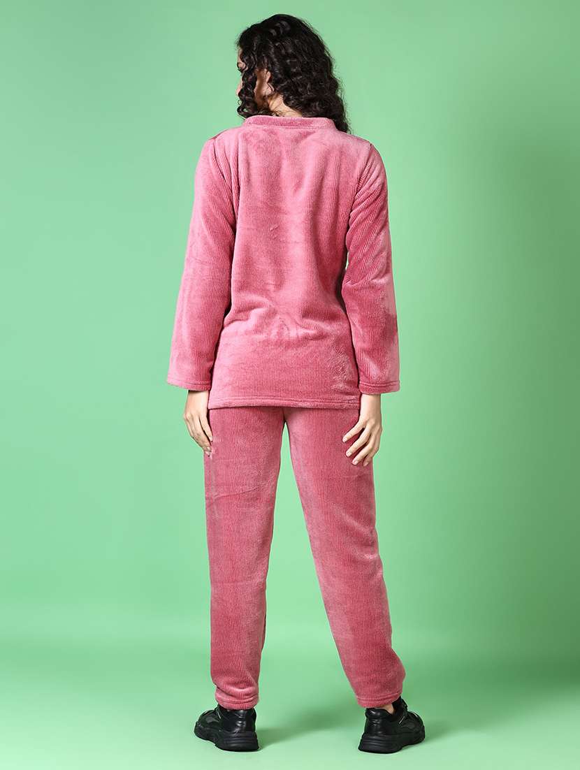 women solid nightwear pyjamaset - 21863064 -  Standard Image - 3