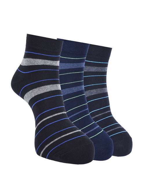 men pack of 3 striped ankle length sock - 21863681 -  Standard Image - 0