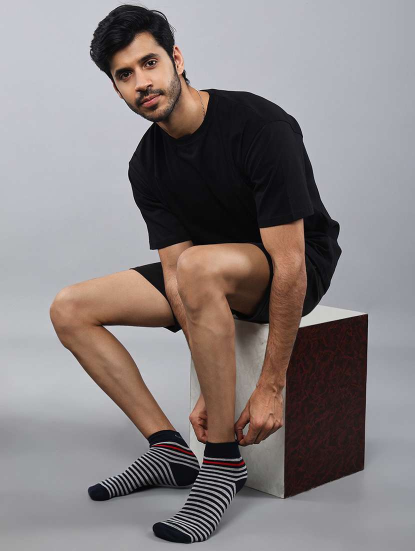 men pack of 3 striped ankle length sock - 21863688 -  Standard Image - 5