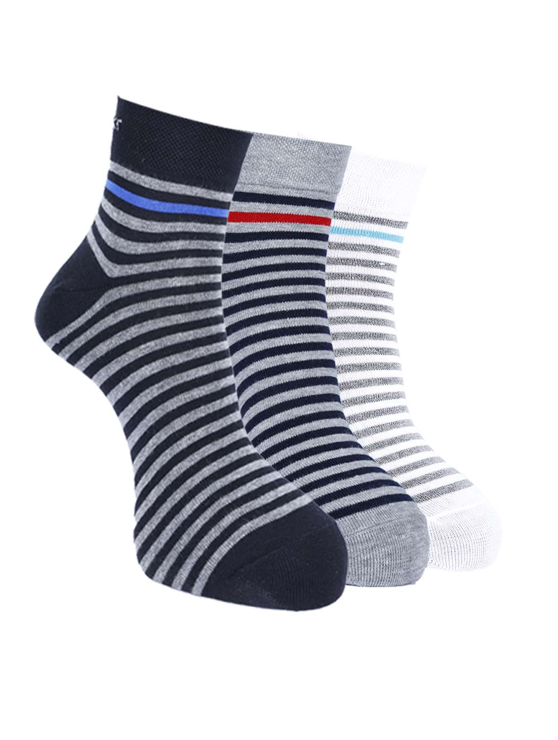 men pack of 3 striped ankle length sock