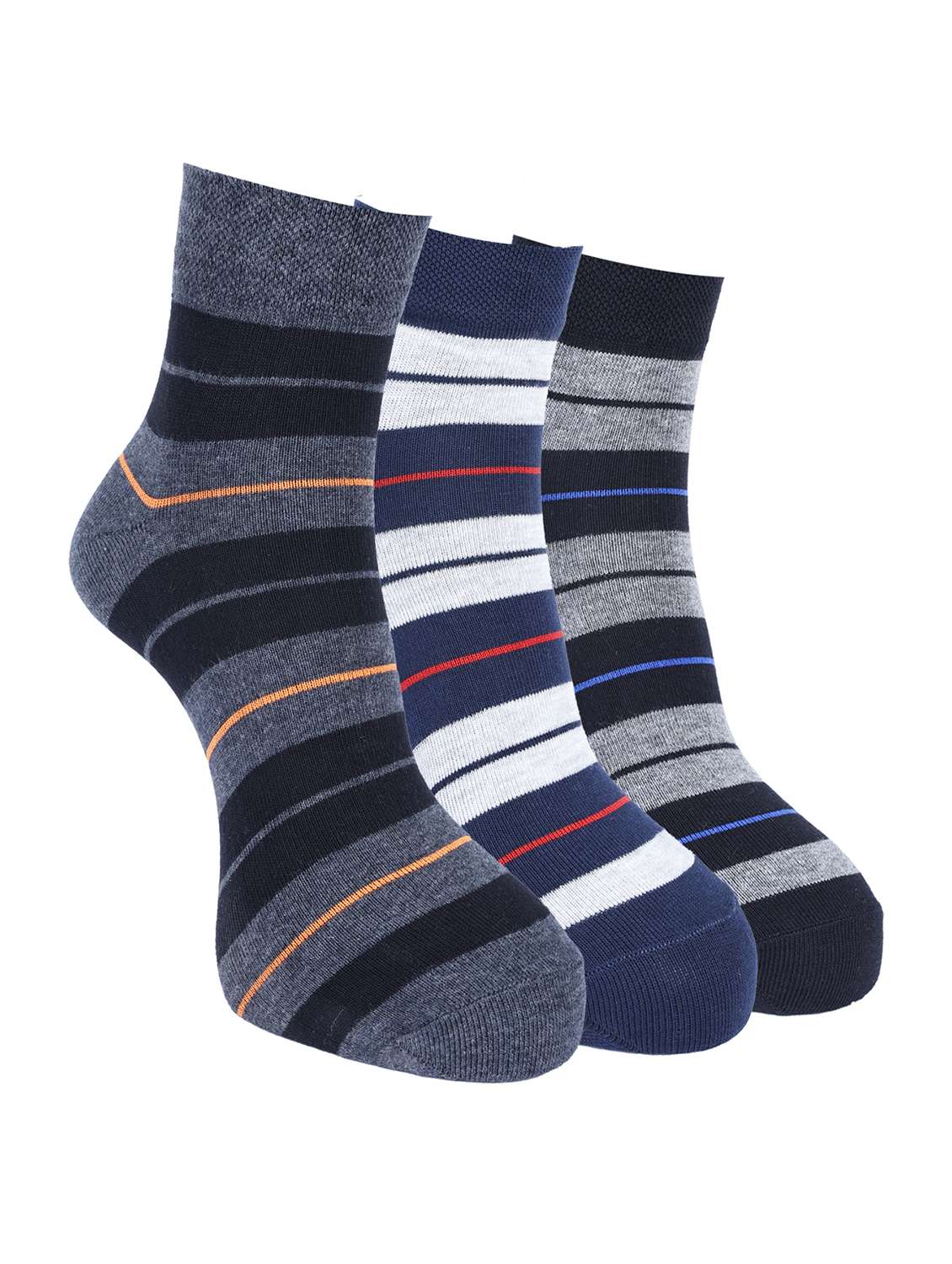 men pack of 3 striped ankle length sock - 21863694 -  Zoom Image - 0