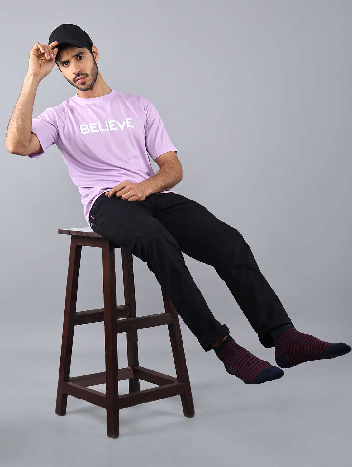 men pack of 3 striped ankle length sock - 21863707 -  Standard Image - 5