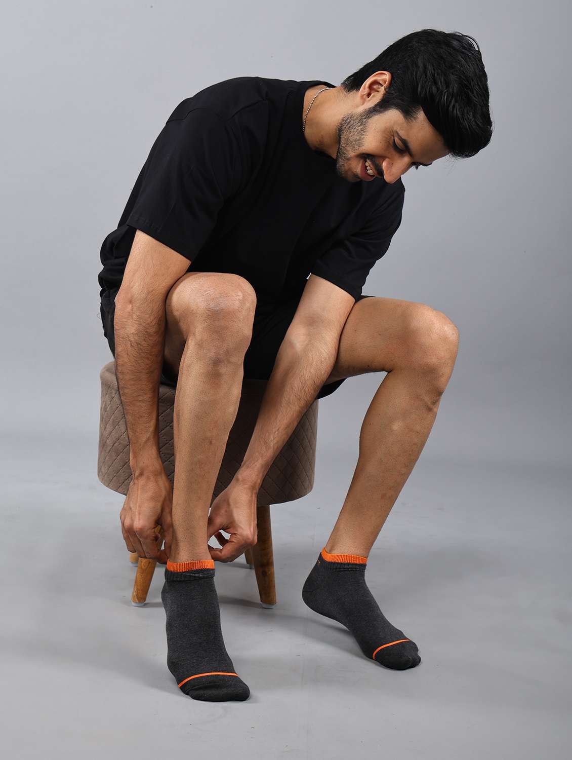 men pack of 3 solid ankle length socks - 21863713 -  Standard Image - 5