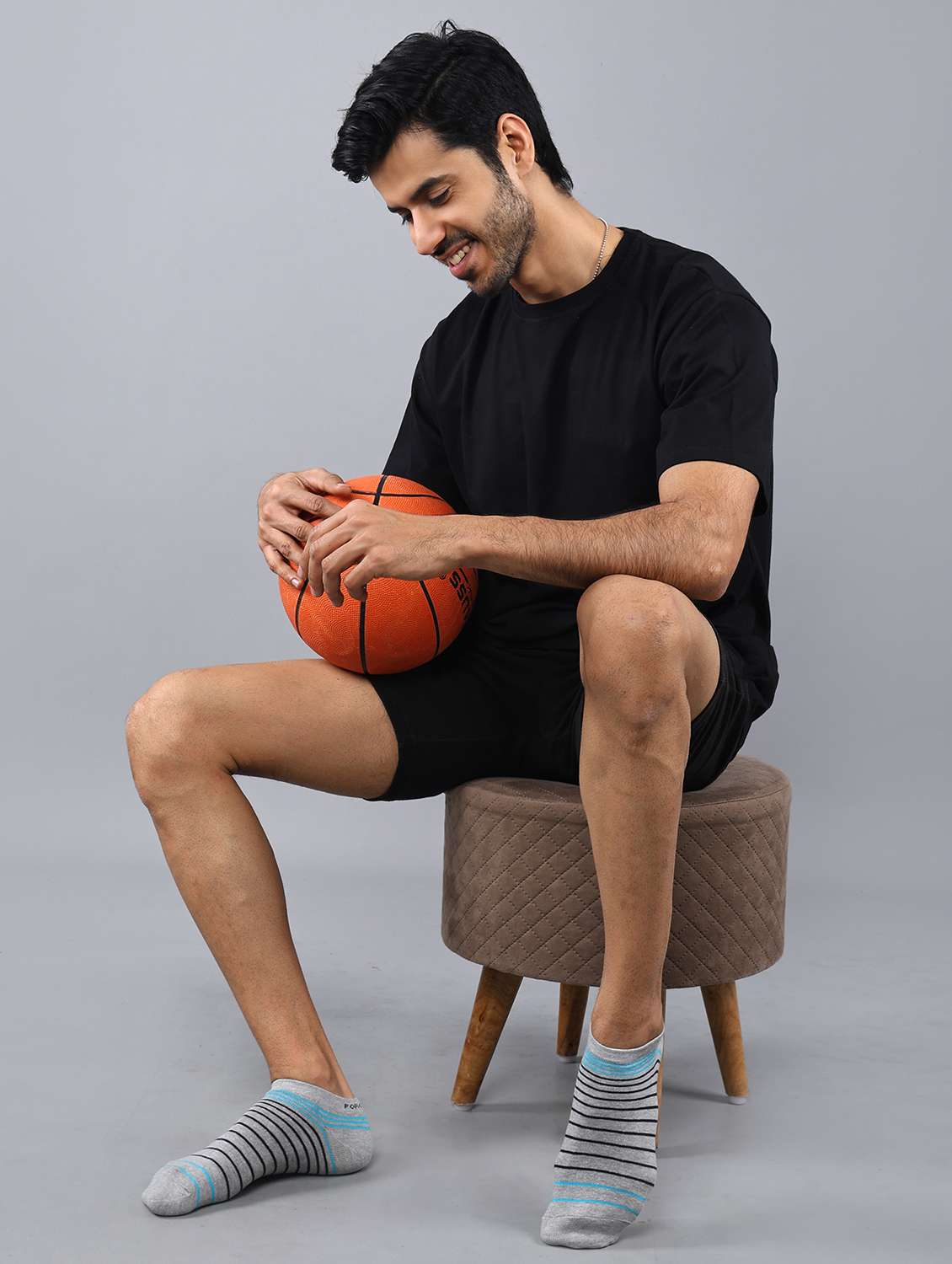 men pack of 3 striped ankle length sock - 21863718 -  Standard Image - 5