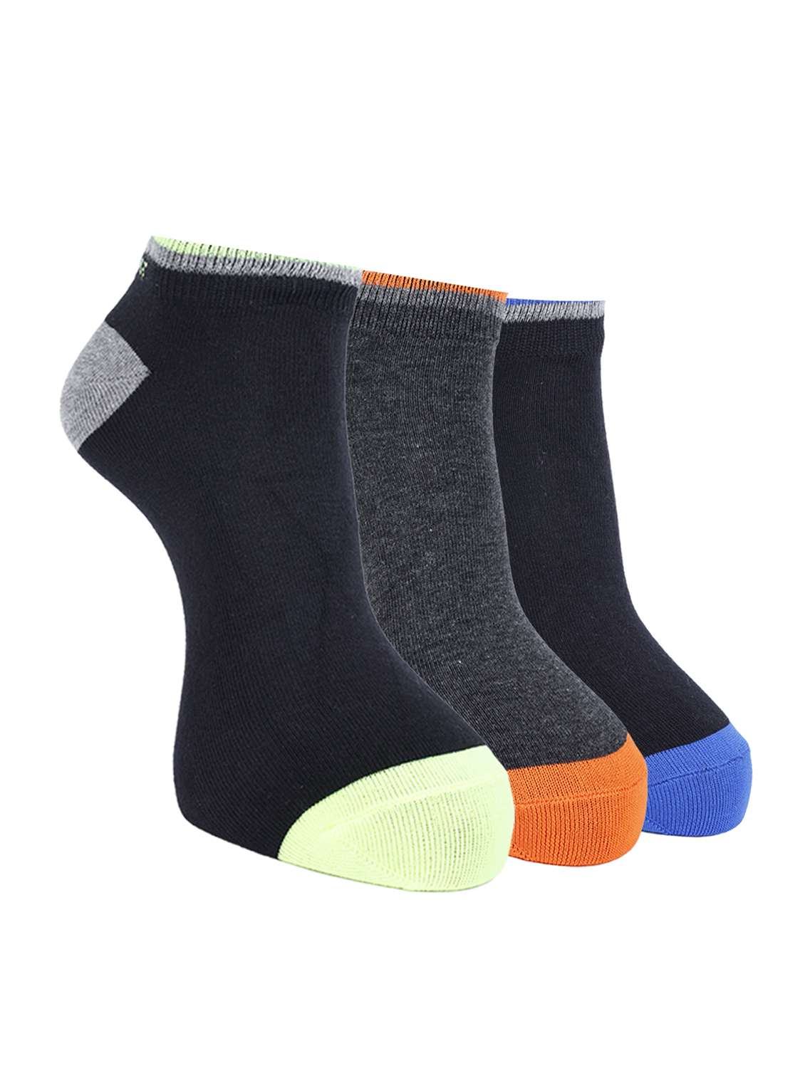 men pack of 3 solid ankle length socks
