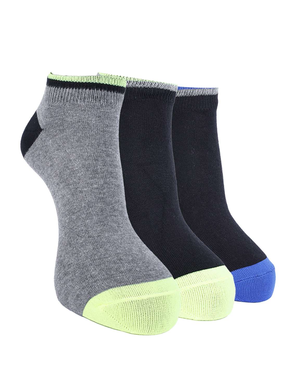 men pack of 3 solid ankle length socks