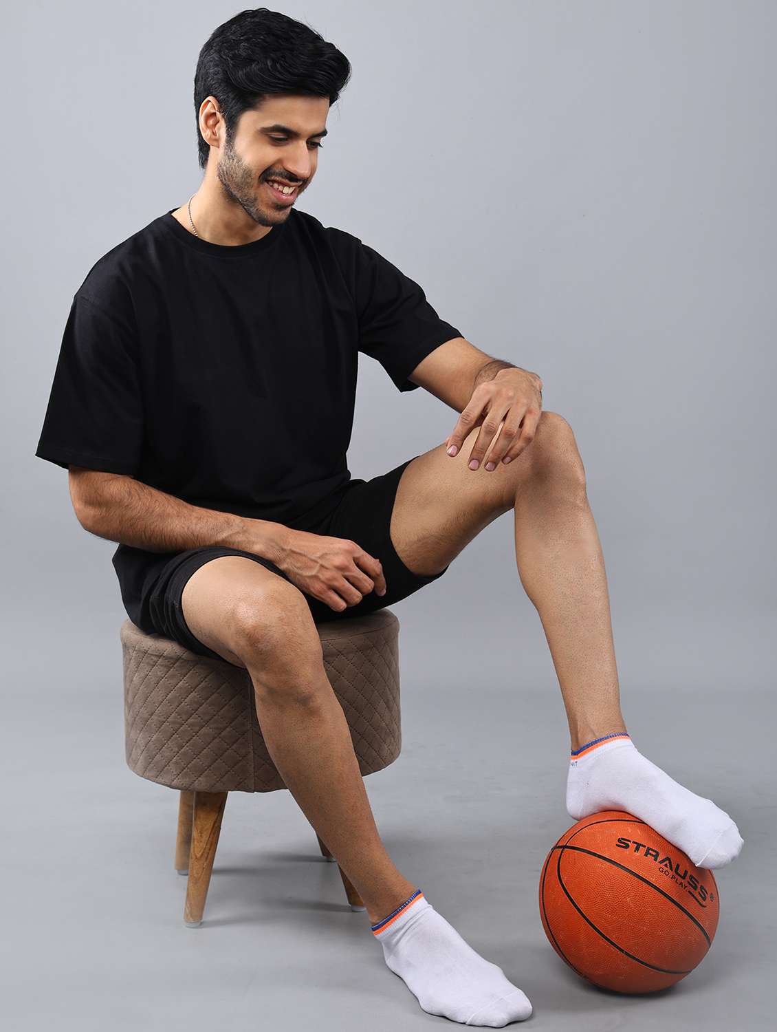 men pack of 3 solid ankle length socks - 21863737 -  Standard Image - 5