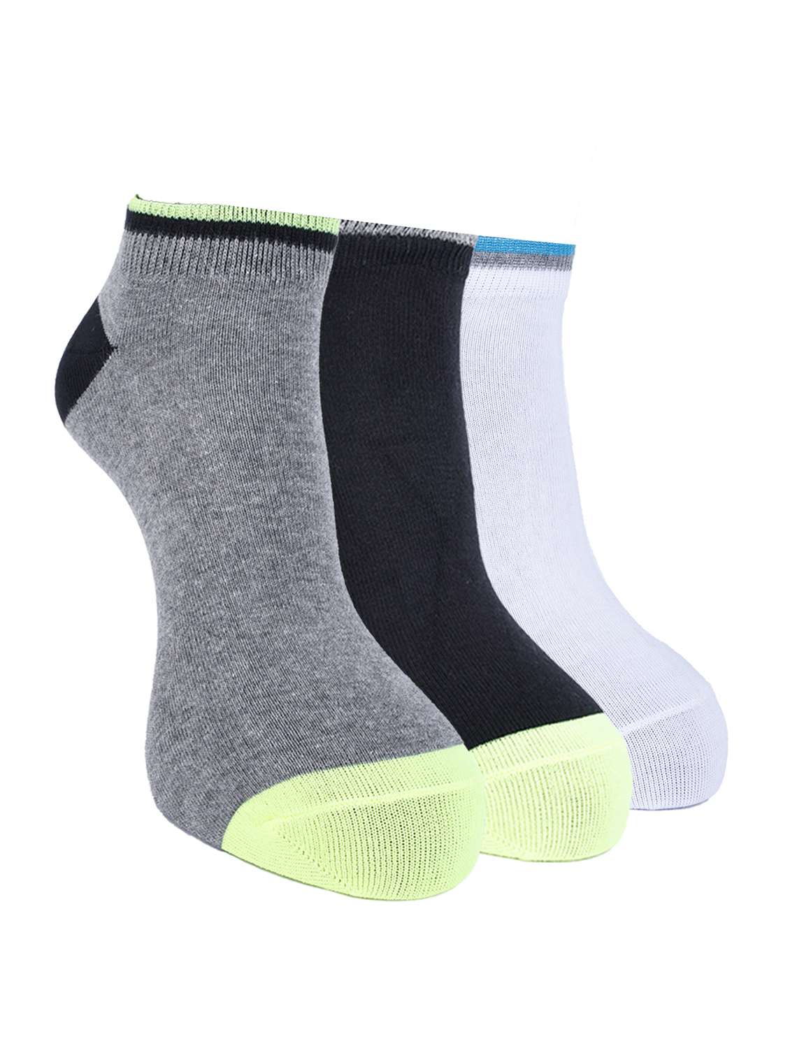 men pack of 3 solid ankle length socks