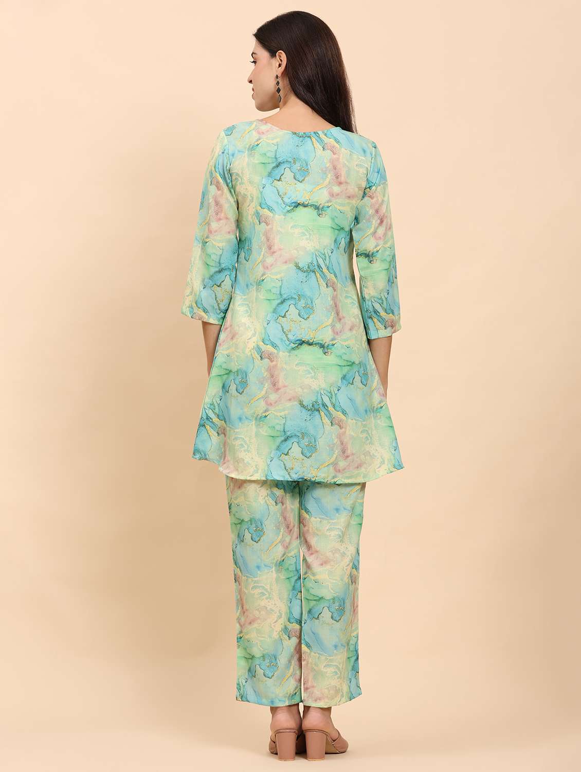 women printed shirt and short co-ord set - 21863820 - Standard Image - 5