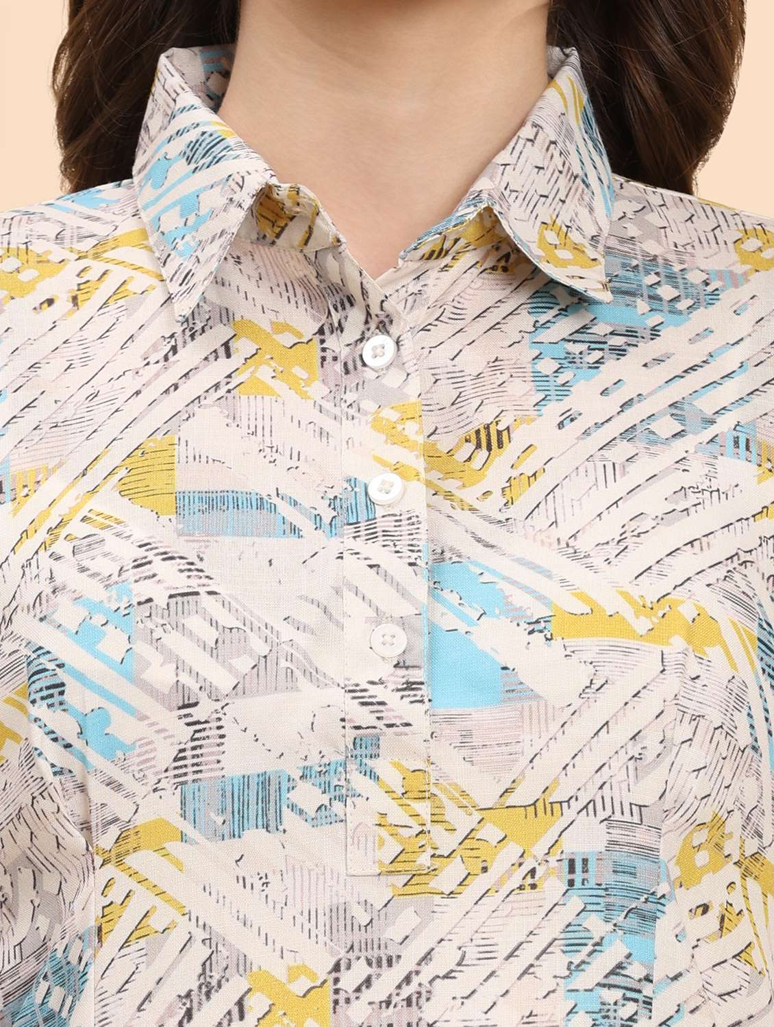 women printed shirt and trouser co-ord set - 21863831 - Standard Image - 5