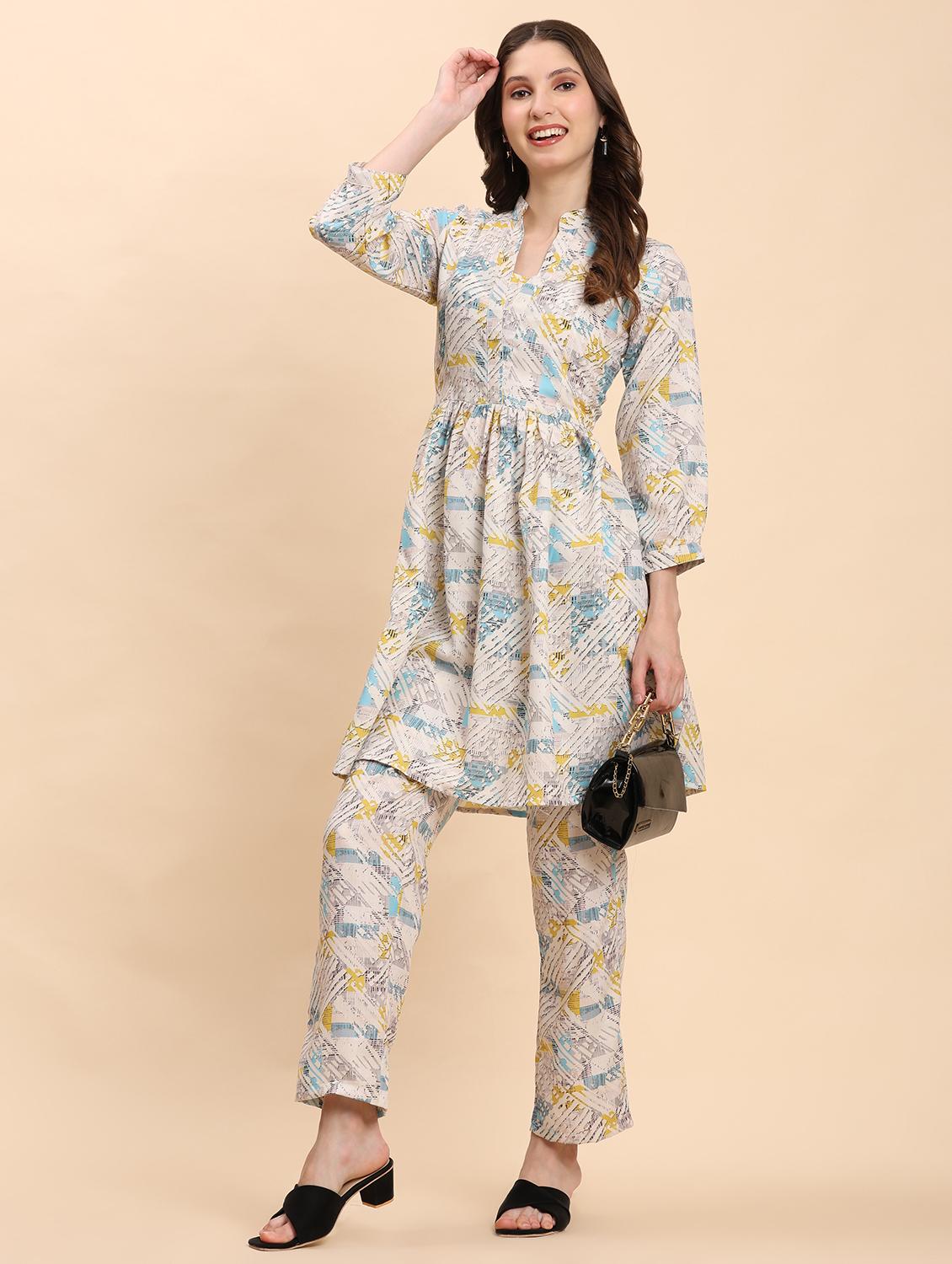women printed ethnic co-ord set - 21863861 - Zoom Image - 0