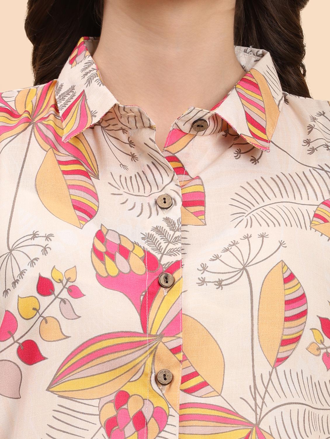 women printed shirt and trouser co-ord set - 21863863 - Standard Image - 5
