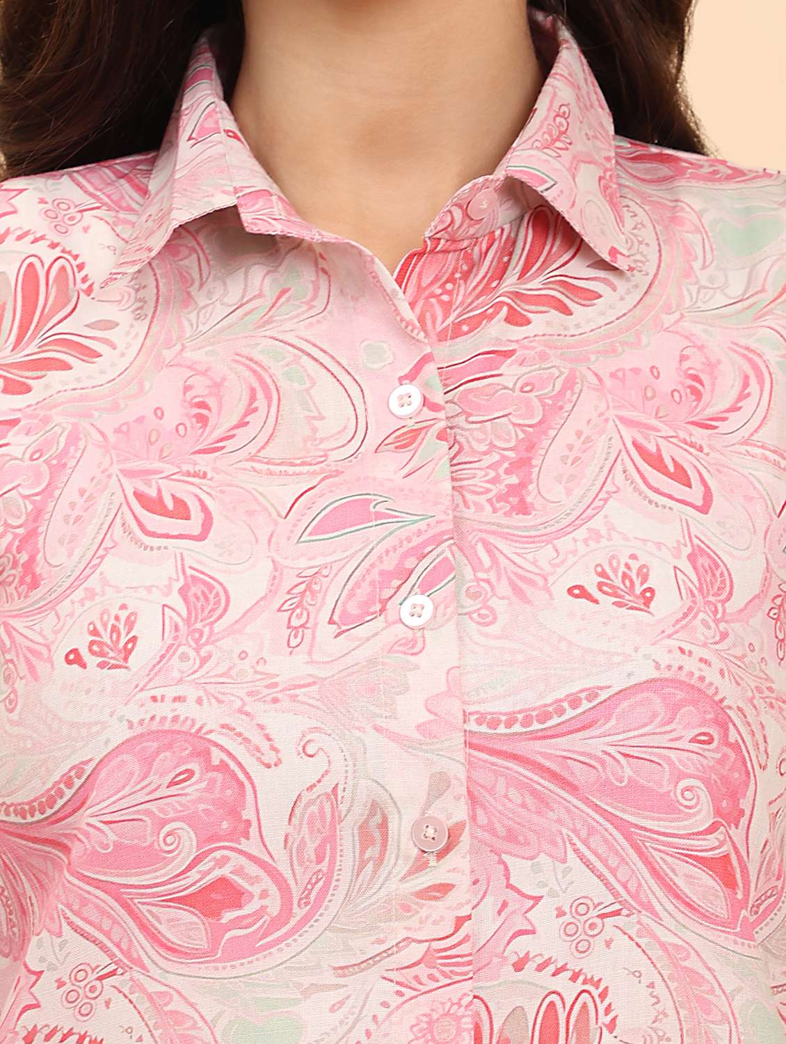women printed shirt & shorts co-ord set - 21863883 - Standard Image - 5