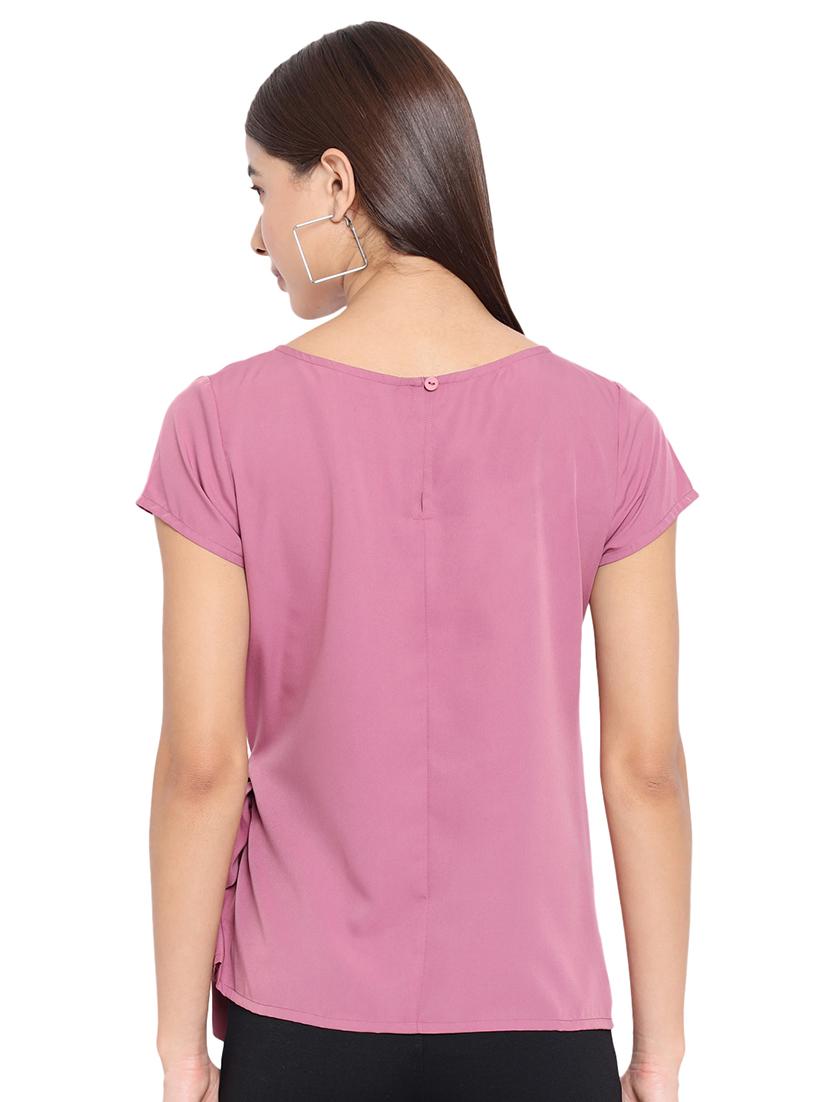 women solid round neck regular top - 21863996 - Standard Image - 3