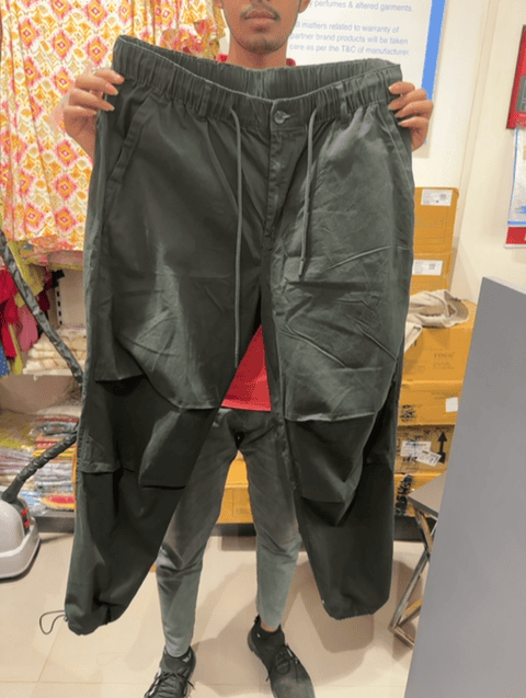 olive twill casual trousers - 21864100 - Standard Image - 0
