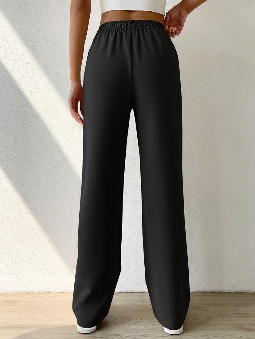 women high rise pleated straight trouser - 21864131 - Standard Image - 3
