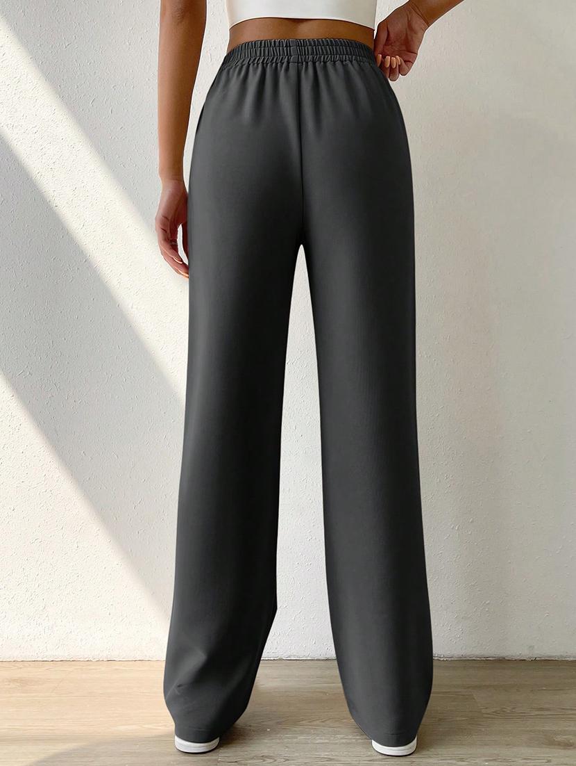 women high rise pleated straight trouser - 21864133 - Standard Image - 3