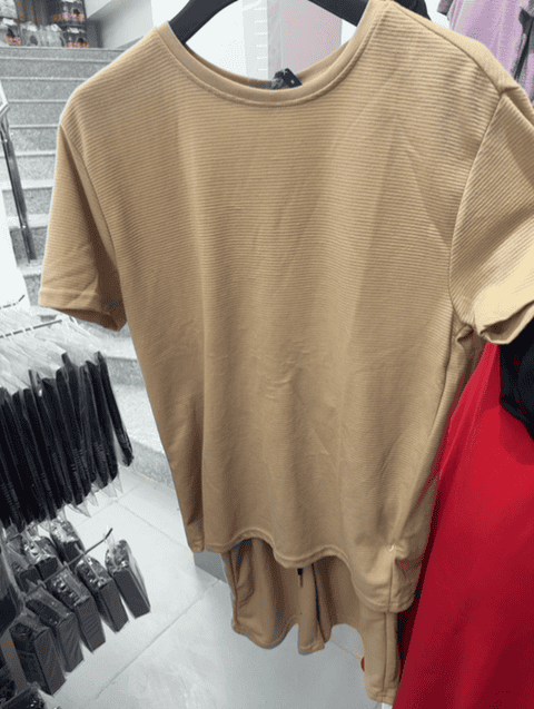 khaki fancy fabric coord set - 21864294 -  Standard Image - 0
