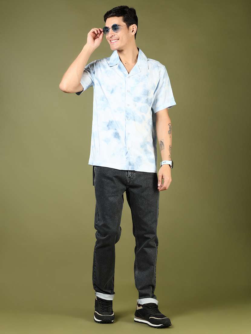 men printed short sleeve regular fit casual shirt - 21864317 -  Standard Image - 5