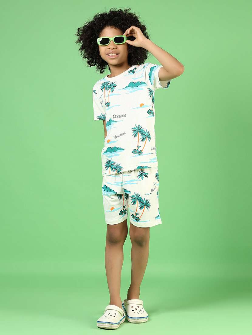 boys printed short sleeves co-ord set - 21864386 -  Standard Image - 5