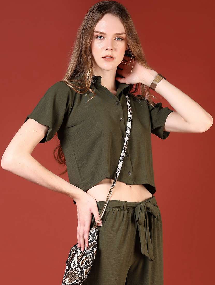olive cotton coord set - 21864399 -  Standard Image - 3