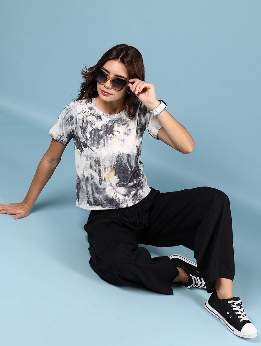 women black solid high rise peg trouser - 21864444 - Standard Image - 5