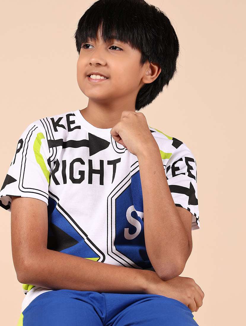 boys printed short sleeves co-ord set