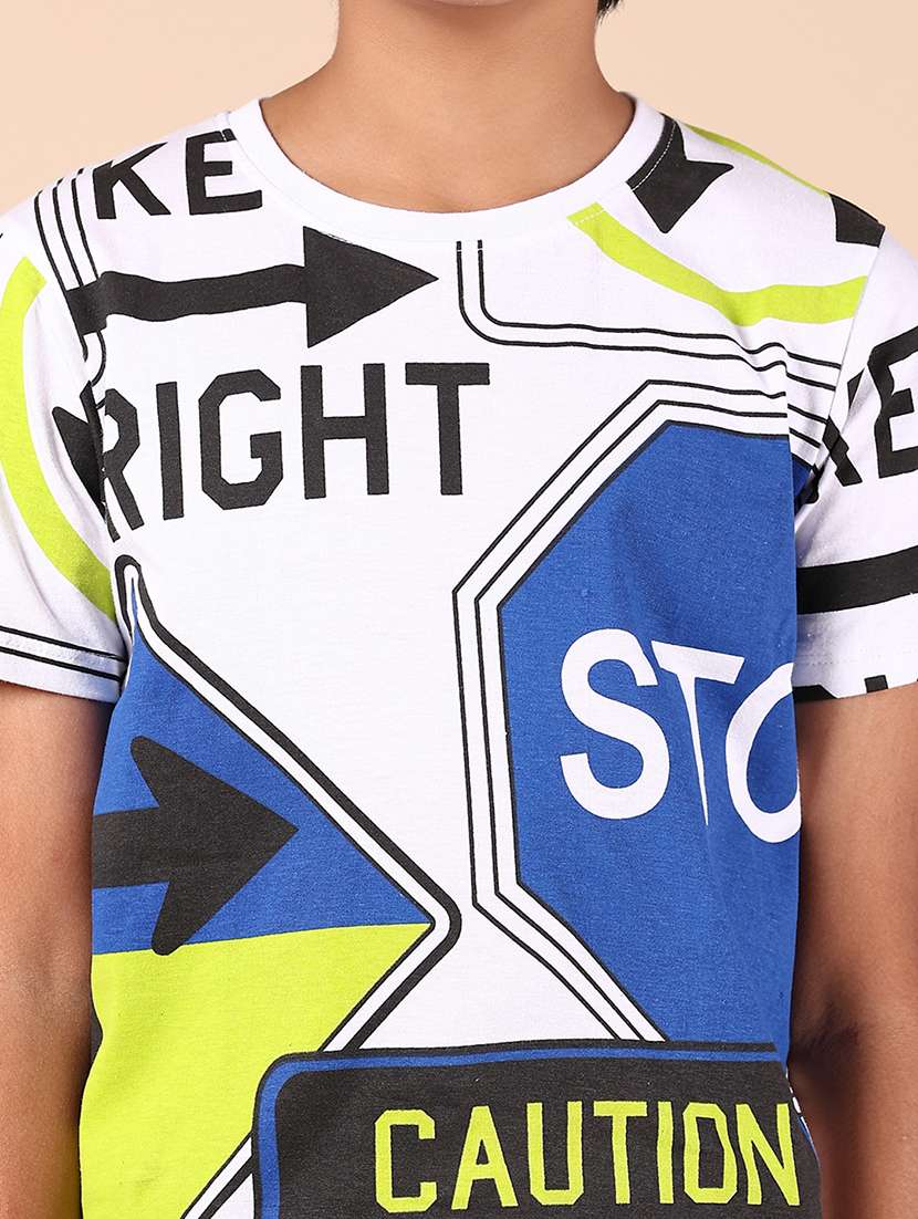 boys printed short sleeves co-ord set - 21864622 -  Standard Image - 3